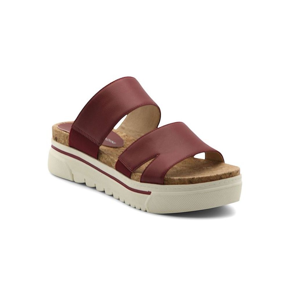 ADRIENNE VITTADINI SPORT Womens Red Sneaker Dean Platform Slide Sandals 6 M